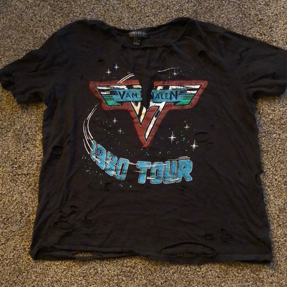 Forever 21 Tops - Van Halen 1980 Tour Distressed T-shirt XL